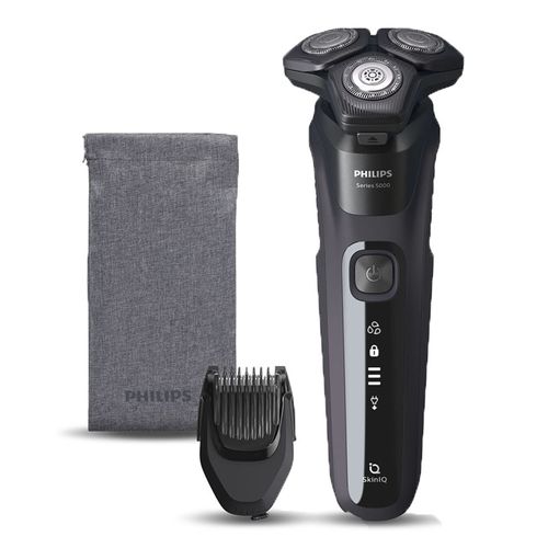 Afeitadora Philips Serie 5000  Tecnología Skin IQ  Wet&Dry  Accesorio cortabarba y estuche incluido