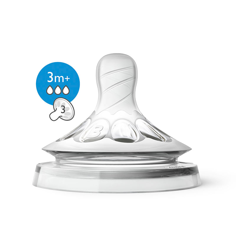 Tetina Natural Philips Avent Scf045/27 3m+ Flujo Variable